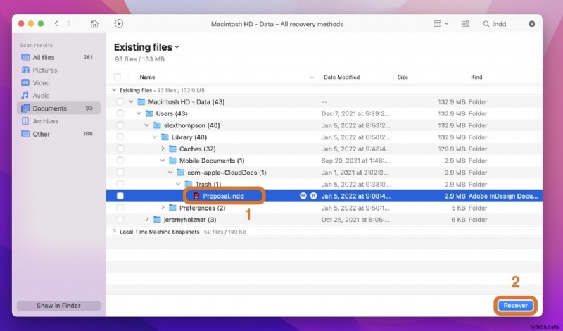 मैक पर बिना सहेजे/हटाए गए इनडिज़ाइन फ़ाइलों को कैसे पुनर्प्राप्त करें 