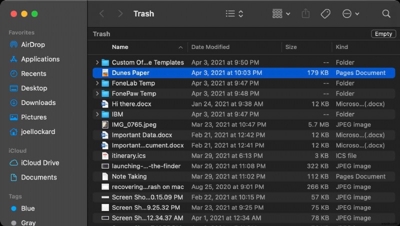Mac पर बिना सहेजे या हटाए गए पृष्ठ दस्तावेज़ों को कैसे पुनर्प्राप्त करें 