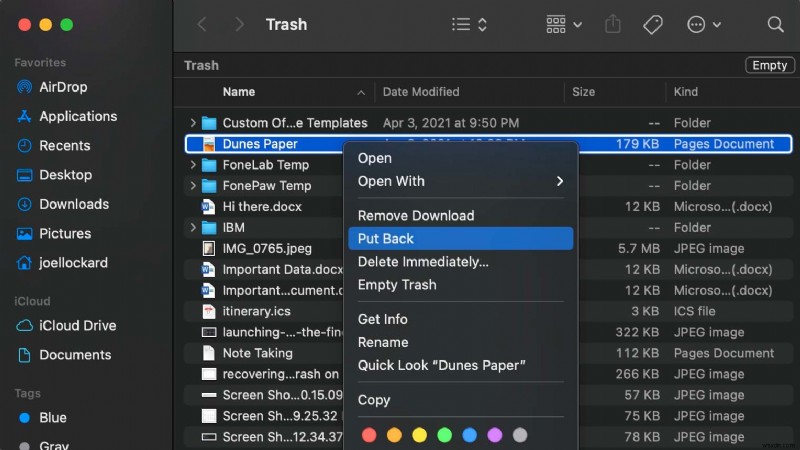 Mac पर बिना सहेजे या हटाए गए पृष्ठ दस्तावेज़ों को कैसे पुनर्प्राप्त करें 