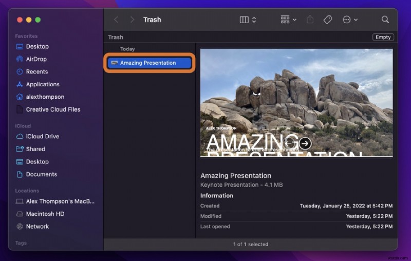 Mac पर डिलीट/बिना सहेजे गए कीनोट प्रेजेंटेशन को कैसे रिकवर करें