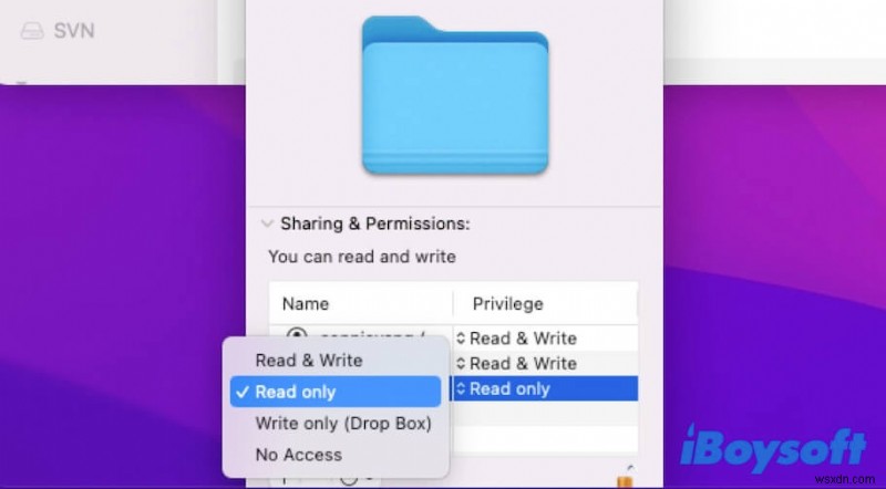 Mac 2022 पर फाइल, फोल्डर, ऐप और हार्ड ड्राइव अनुमतियां बदलें