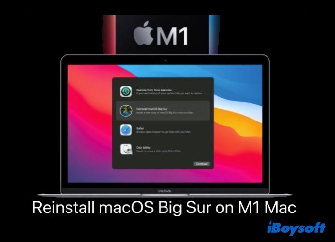 M1 Mac पर macOS Big Sur को कैसे पुनर्स्थापित करें