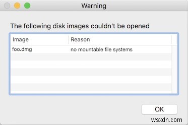 Mac पर एरर नो माउंटेबल फाइल सिस्टम ठीक करें