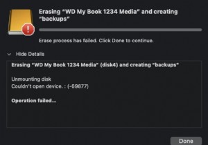 [Fixed] Mac/USB/SD कार्ड मिटाते समय Mac पर डिवाइस 69877 नहीं खोल सका