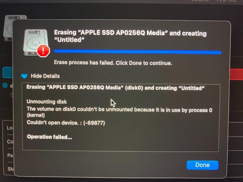 [Fixed] Mac/USB/SD कार्ड मिटाते समय Mac पर डिवाइस 69877 नहीं खोल सका