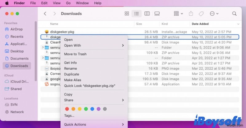 Mac पर फाइल्स/फोल्डर्स को अनजिप और जिप कैसे करें