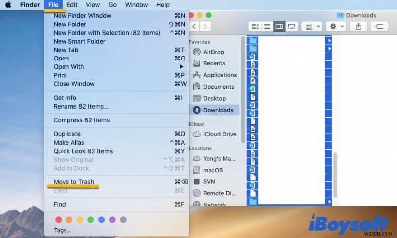 अपने Mac पर डाउनलोड को स्थायी रूप से कैसे हटाएं