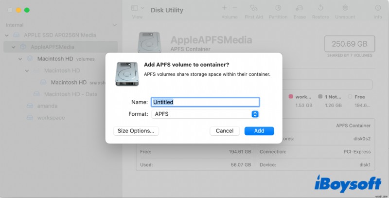 [Tutorial]Mac पर कंटेनर में APFS वॉल्यूम कैसे जोड़ें