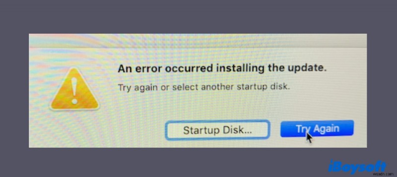फिक्स एक सॉफ्टवेयर अपडेट मैक पर इस स्टार्टअप डिस्क का उपयोग करने के लिए आवश्यक है