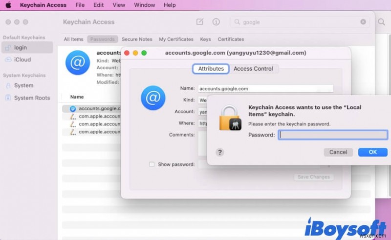 Mac पर विभिन्न तरीकों से सहेजे गए पासवर्ड कैसे खोजें