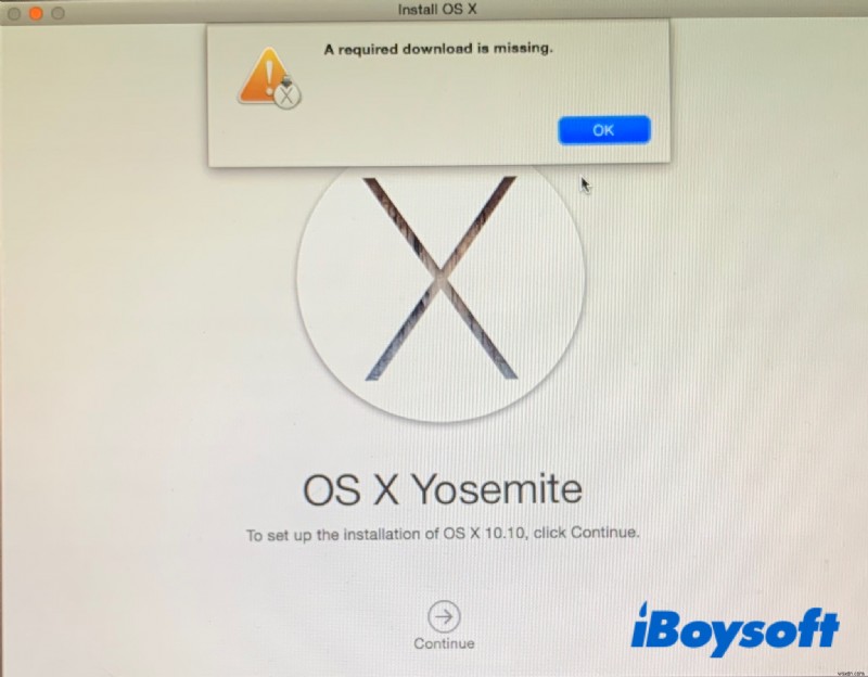 [समाधान] Mac OS X को पुनर्स्थापित करते समय एक आवश्यक डाउनलोड अनुपलब्ध है