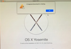 [समाधान] Mac OS X को पुनर्स्थापित करते समय एक आवश्यक डाउनलोड अनुपलब्ध है