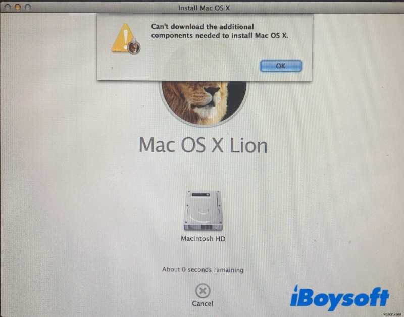 [समाधान] Mac OS X को पुनर्स्थापित करते समय एक आवश्यक डाउनलोड अनुपलब्ध है