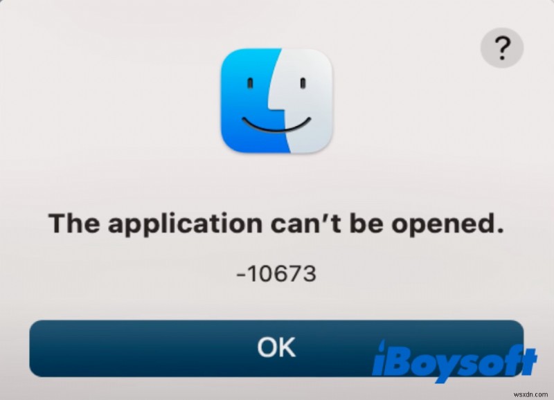 एप्लिकेशन को Mac पर नहीं खोला जा सकता:त्रुटि 10673 और 10826