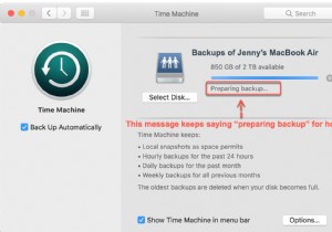 बैकअप तैयार करने में अटकी टाइम मशीन को कैसे ठीक करें?