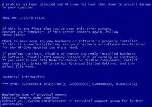Windows XP को कैसे ठीक करें  0x0000000A रोकें  त्रुटि