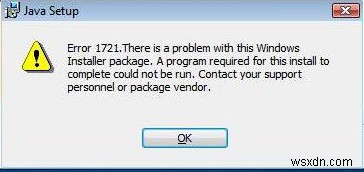 इंस्टालर त्रुटि 1721 को कैसे ठीक करें