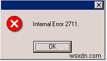 कार्यालय स्थापित करते समय  आंतरिक त्रुटि 2711  को कैसे ठीक करें