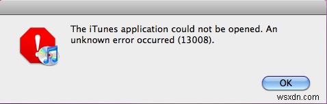 13008 विंडोज़ पर आईट्यून्स त्रुटि