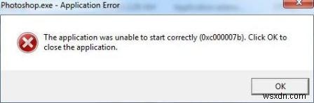 0xc000007B त्रुटि - एप्लिकेशन ठीक से प्रारंभ करने में विफल 