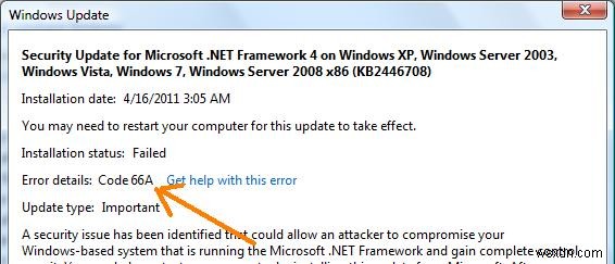 Windows Update त्रुटि को कैसे ठीक करें 66a