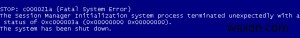 STOP का समाधान कैसे करें:c000021a ब्लू स्क्रीन त्रुटि