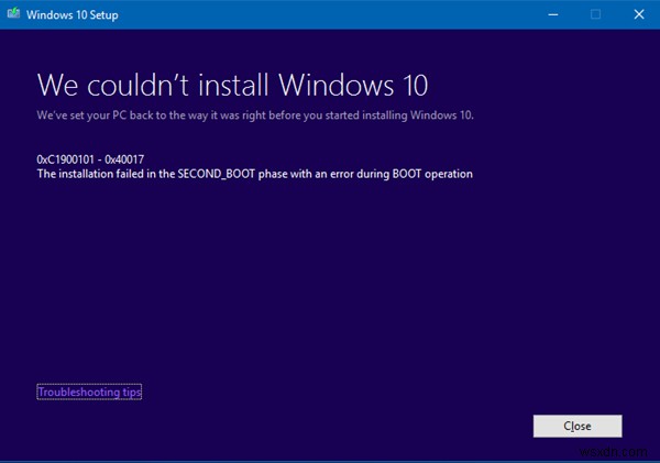 Windows अपग्रेड त्रुटि कोड को कैसे ठीक करें 0xC1900101