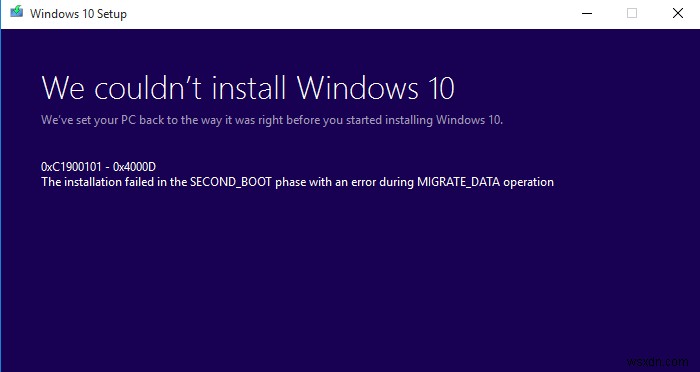 Windows 10 अपडेट त्रुटि कोड 0x8007042B - 0x4000D
