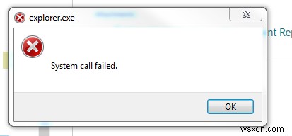 Explorer.exe सिस्टम कॉल विफल त्रुटि:वर्किंग फिक्स 