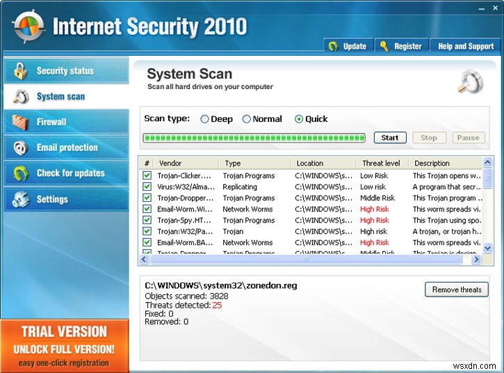 इंटरनेट सुरक्षा 2010 हटाना - इंटरनेट सुरक्षा 2010 को हमेशा के लिए अनइंस्टॉल कैसे करें