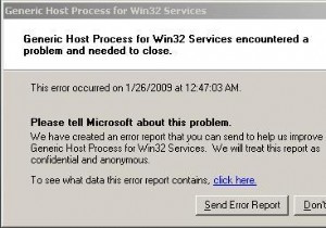 Win32 सेवा त्रुटि के लिए सामान्य होस्ट प्रक्रिया के लिए ठीक करें 