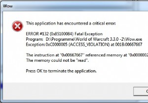 WOW.exe अनुप्रयोग त्रुटियाँ - WOW.exe (Warcraft की दुनिया) त्रुटियों को कैसे सुधारें 
