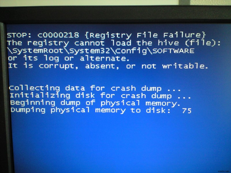 C0000218  रजिस्ट्री फ़ाइल विफलता  ठीक करें