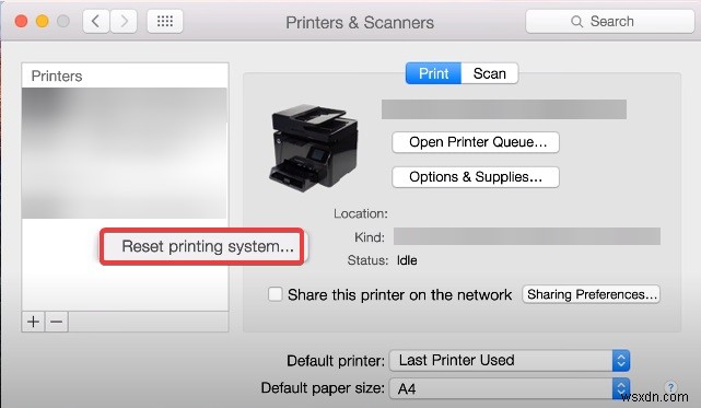 एचपी प्रिंटर प्रिंटिंग सिस्टम (मैक) को रीसेट करने के लिए अंतिम गाइड - पीसीएएसटीए