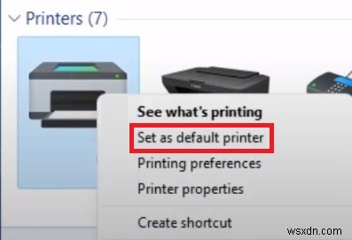 Epson प्रिंटर को डिफ़ॉल्ट प्रिंटर के रूप में सेट करें Windows 11 - Epson प्रिंटर गाइड 