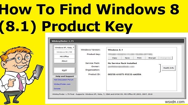 Windows 8 (8.1) उत्पाद कुंजी कैसे खोजें