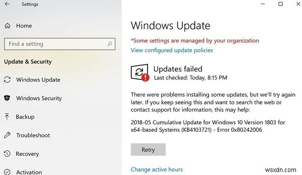 Windows 10 में Windows Update त्रुटि 0x80242006 को ठीक करना