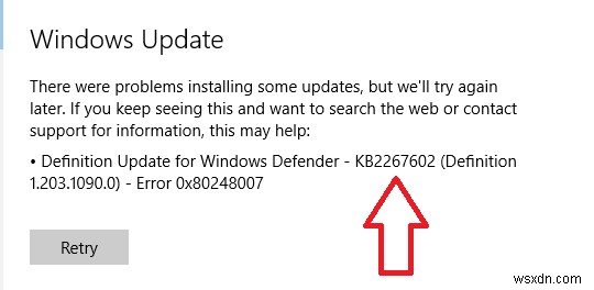 Windows Update त्रुटि को कैसे ठीक करें 0x80248007