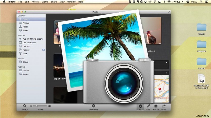 iPhoto में जल्दी से अपने वीडियो कैसे खोजें