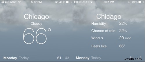 त्वरित युक्ति:iOS 7 में अतिरिक्त मौसम की जानकारी एक्सेस करना