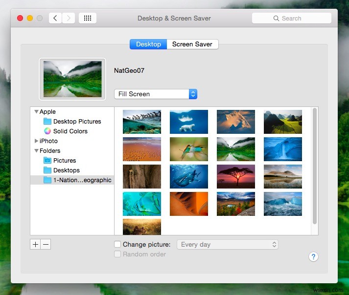 OS X के 31 दिन युक्तियाँ:डेस्कटॉप पृष्ठभूमि के रूप में स्क्रीन सेवर छवियों का उपयोग करें