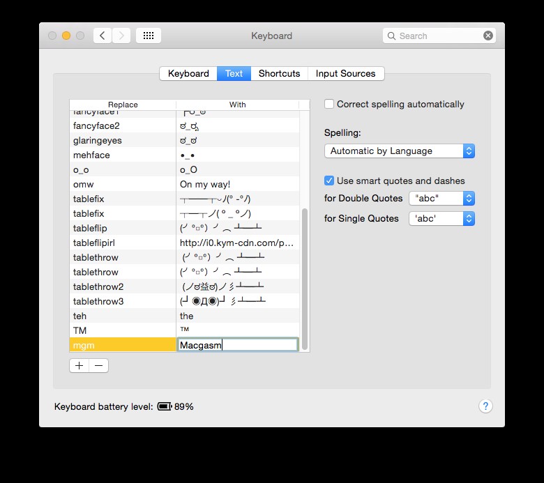 31 दिनों के OS X टिप्स:OS X के टेक्स्ट रिप्लेसमेंट टूल के साथ कॉम्प्लेक्स इमोटिकॉन्स टाइप करें