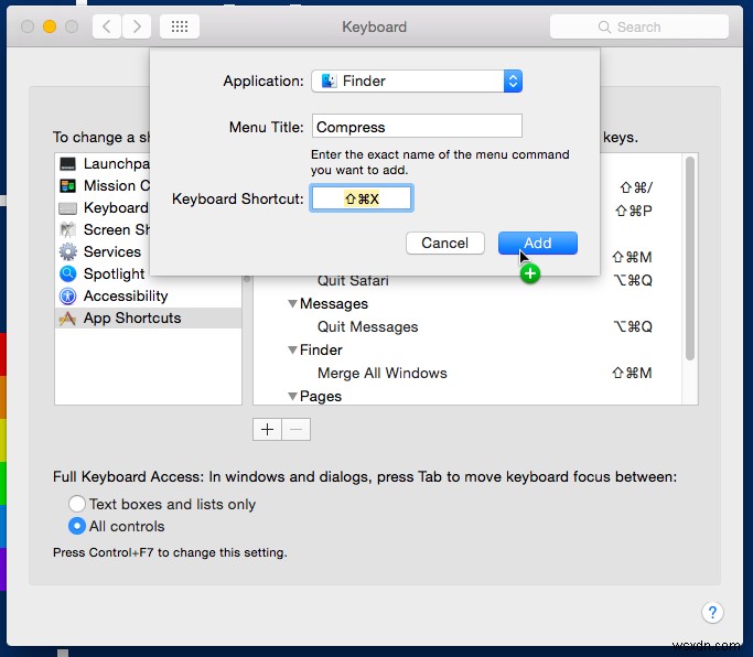 OS X टिप्स के 31 दिन:अपने ऐप्स के लिए कस्टम कीबोर्ड शॉर्टकट जोड़ें 