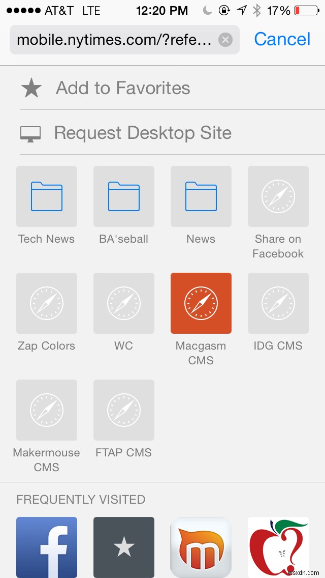 30 दिनों की iOS युक्तियाँ:सफारी में वेबसाइट के डेस्कटॉप संस्करण को देखने का अनुरोध