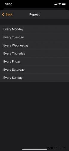 30 दिनों के iOS टिप्स:अलग-अलग दिनों के लिए अलग अलार्म सेट करें