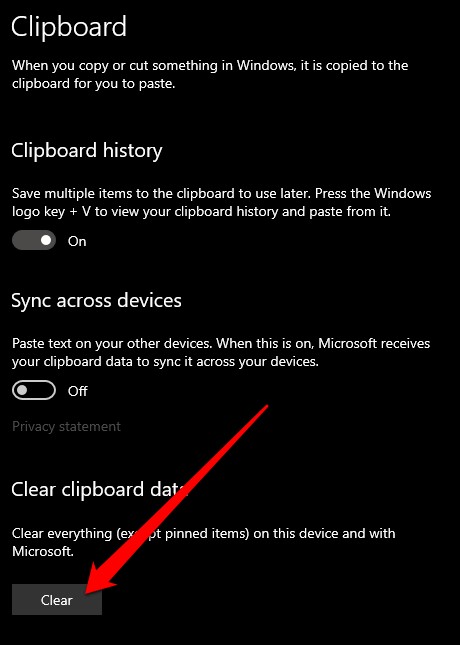 Windows 10 में क्लिपबोर्ड इतिहास कैसे देखें और मिटाएं