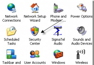 Windows XP में  आपका कंप्यूटर खतरे में हो सकता है  को बंद या हटा दें