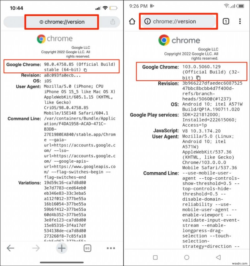 मेरे पास Google Chrome का कौन सा संस्करण है?