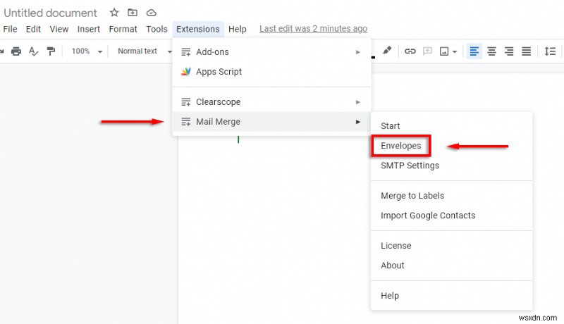 Google डॉक्स का उपयोग करके लिफाफे पर कैसे प्रिंट करें