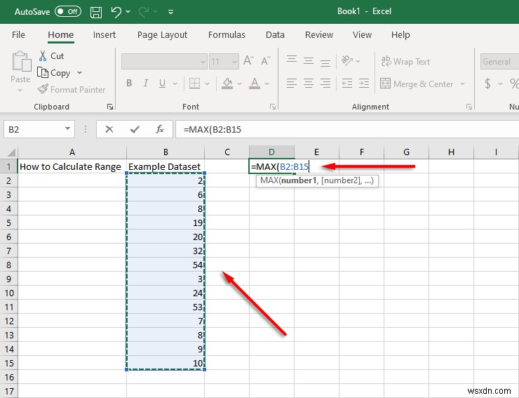 Excel में रेंज कैसे खोजें और गणना कैसे करें